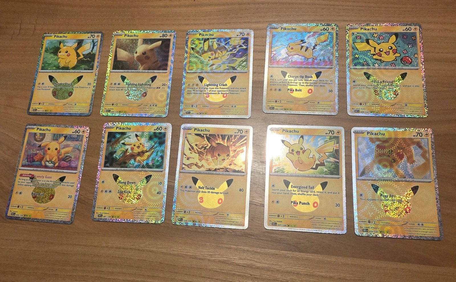 10x Pikachu 30th jaar set, Ophalen of Verzenden, Meerdere kaarten