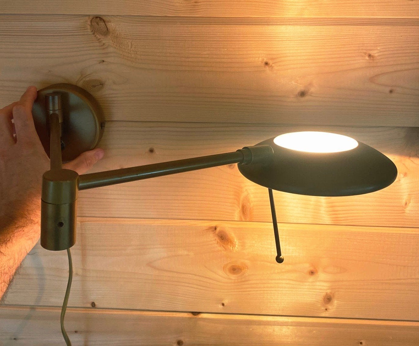 Vintage Steinhauer wandlamp ART. 0841 BR - messing - dimbaar, Ophalen of Verzenden