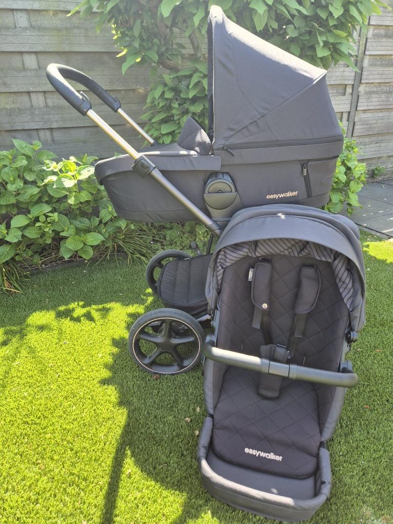 Easy walker Harvey 3 Premium kinderwagen 2-in-1 Gold Edition, Zo goed als nieuw, Met reiswieg, Ophalen, Kinderwagen