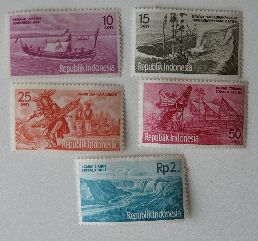 5 postzegels Indonesië 1961, Verzenden, Postfris, Centraal-Azië