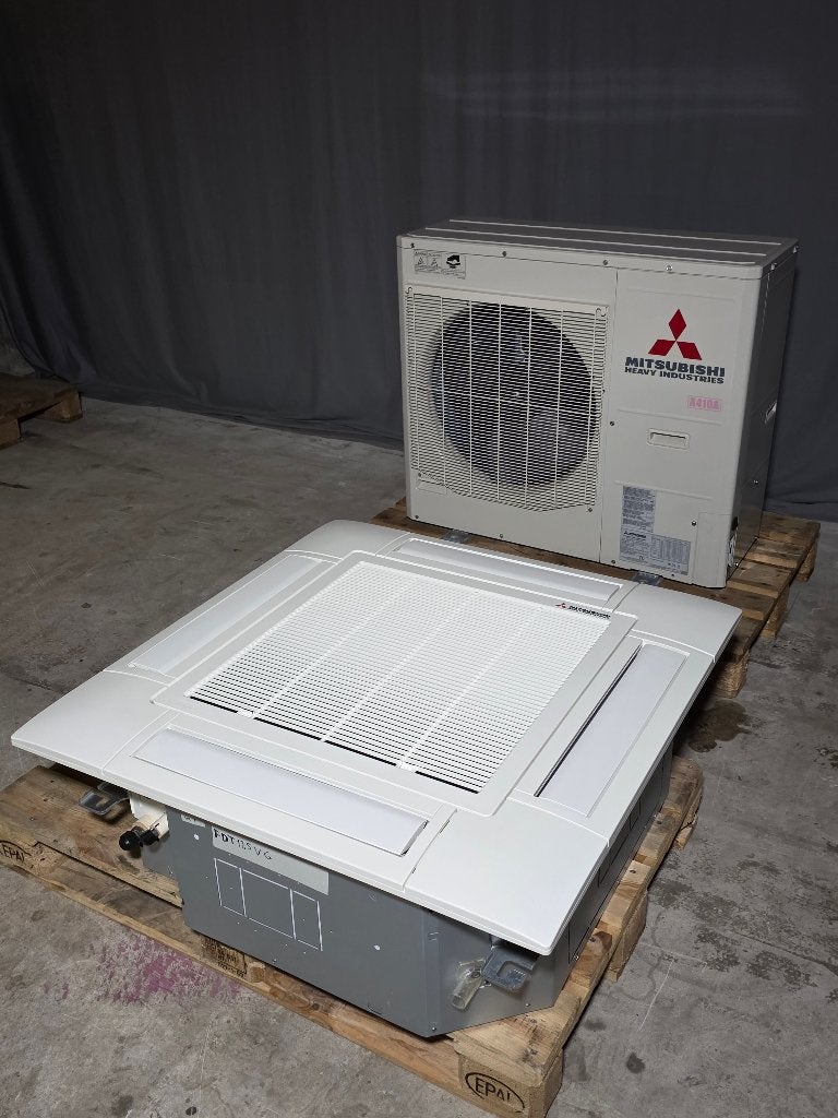 Refurbished cassette airco warmtepomp Mitsubishi 14 kW, Koelen en Ontvochtigen, Refurbished, 3 snelheden of meer, Ophalen of Verzenden