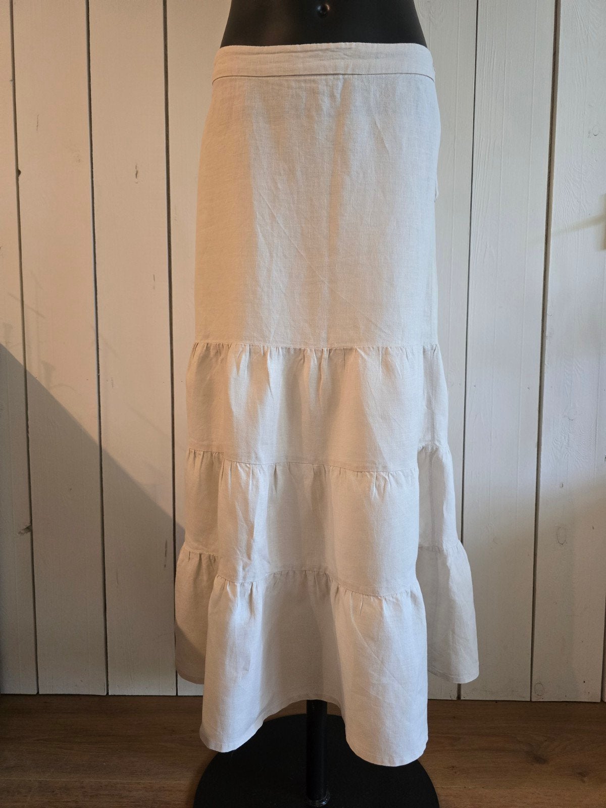 H&M lange linnen rok zand 40, Kleding | Dames, Rokken, Maat 38/40 (M), H&M, Beige, Ophalen of Verzenden