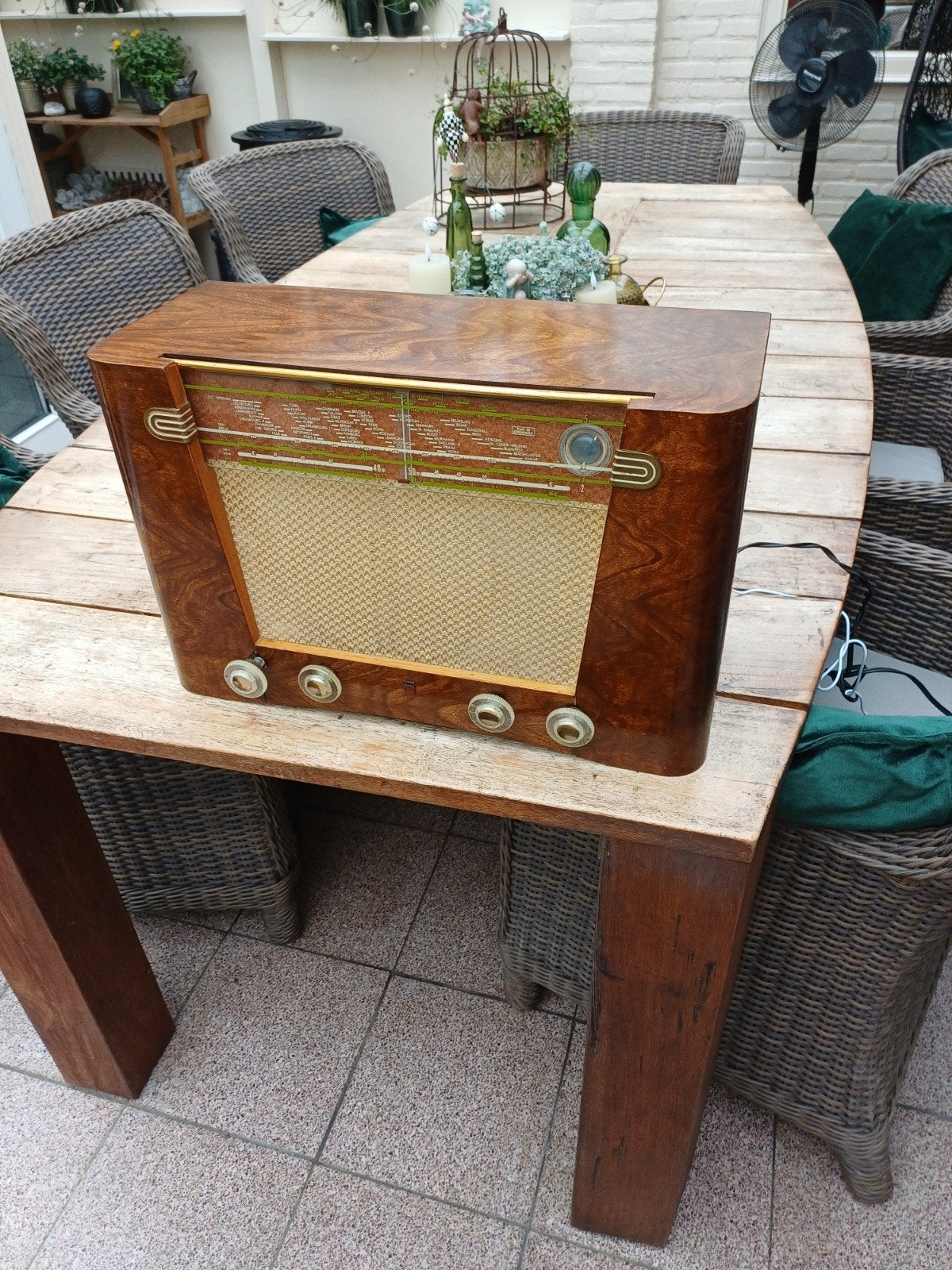 Vintage Philips BX500A radio uit 1950, Ophalen of Verzenden