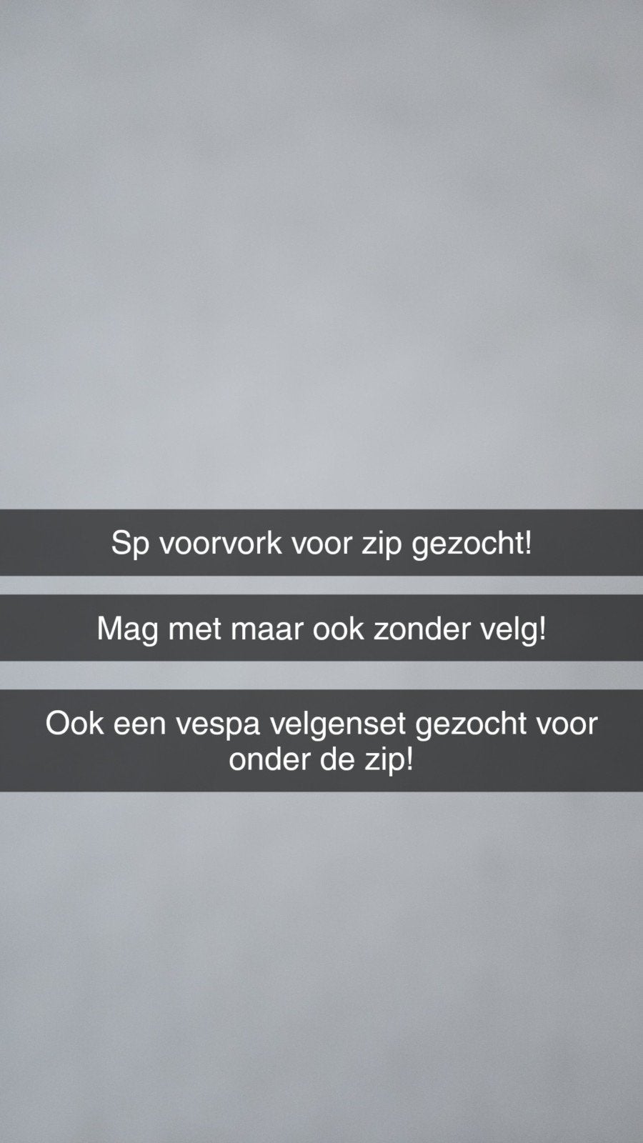 Gezocht: SP voorvork en Vespa velgenset voor Piaggio Zip, Ophalen of Verzenden, Gebruikt, Overige typen, Piaggio