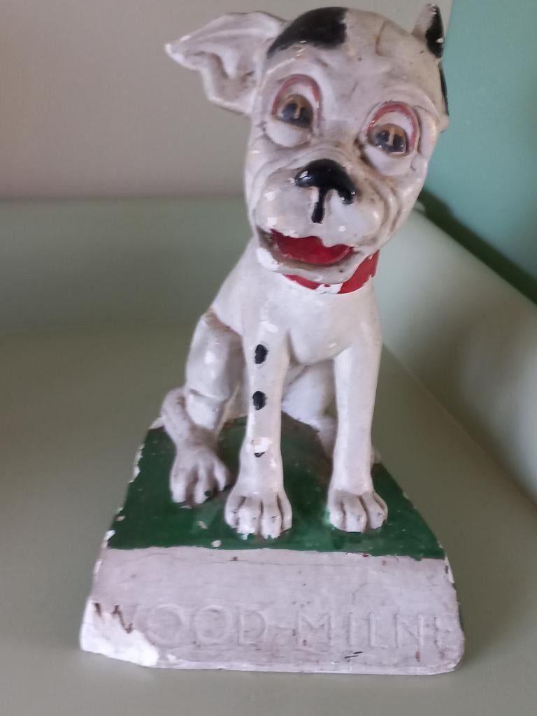 Antiek reclame beeld van Fido / Bonzo Wood Milne Bulldog!!, Ophalen of Verzenden, Gebruikt, Overige typen