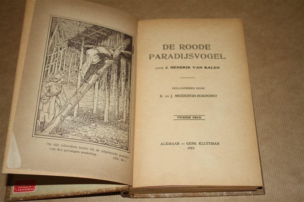 De roode paradijsvogel. J. Hendrik v. Balen. 1919., Boeken, Ophalen of Verzenden, Gelezen
