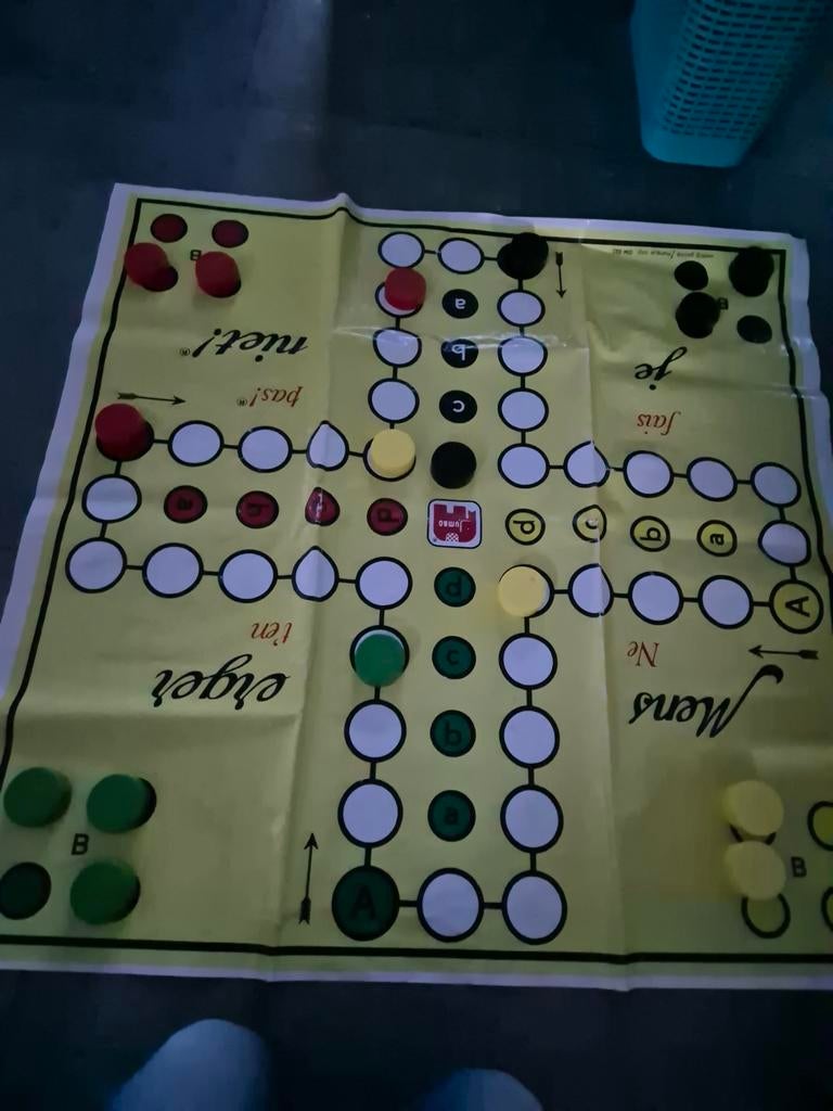 Mens Erger Je Niet - Groot Formaat Vloerspel, Hobby en Vrije tijd, Gezelschapsspellen | Bordspellen, Drie of vier spelers, Ophalen of Verzenden