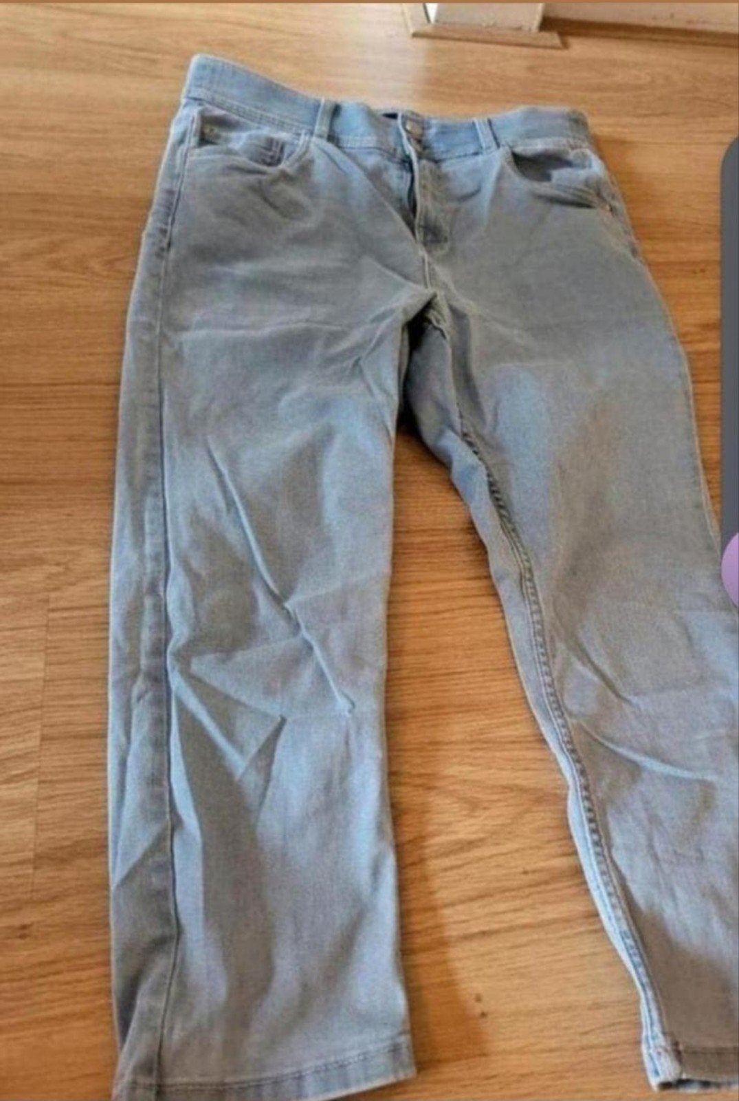 Capri broek Maat 46 ms mode, Ophalen of Verzenden, Zo goed als nieuw, Blauw, Overige jeansmaten