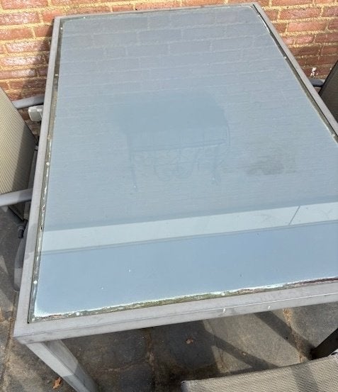 Gratis af te halen Tuintafel Gratis, Ophalen, Gebruikt, Rechthoekig, Aluminium