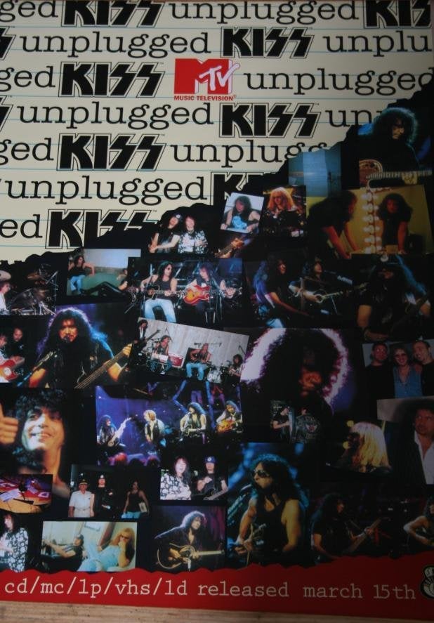 KISS MTV Unplugged poster, Rechthoekig Staand, Ophalen of Verzenden, Zo goed als nieuw, A1 t/m A3