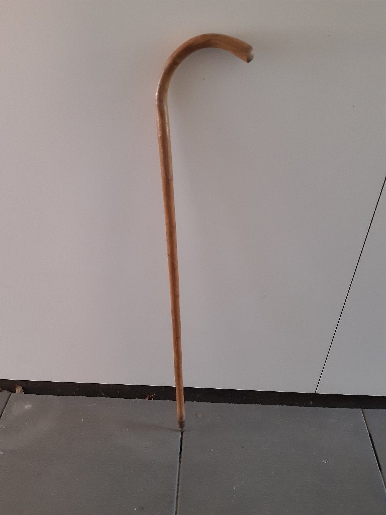 houten wandelstok, Ophalen, Gebruikt
