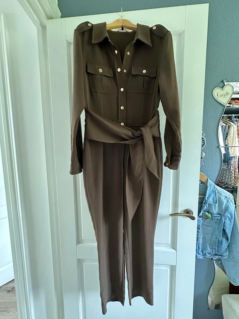 Nikkie jumpsuit maat M/ 40, zo goed als nieuw, Kleding | Dames, Ophalen of Verzenden, Zo goed als nieuw, Maat 38/40 (M), Bruin