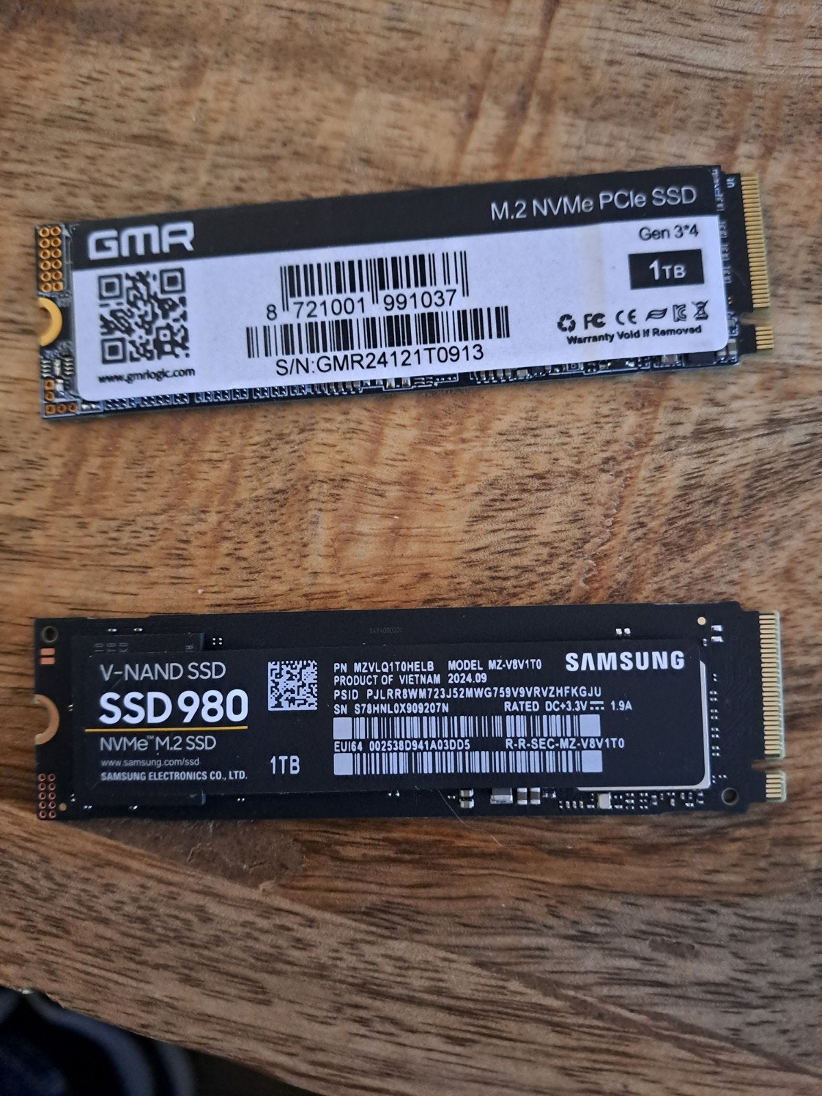 Samsung 980 NVMe M.2 - 1 TB + GMR nvme M2 1 TB, Computers en Software, Intern, SSD, Ophalen of Verzenden, 1TB