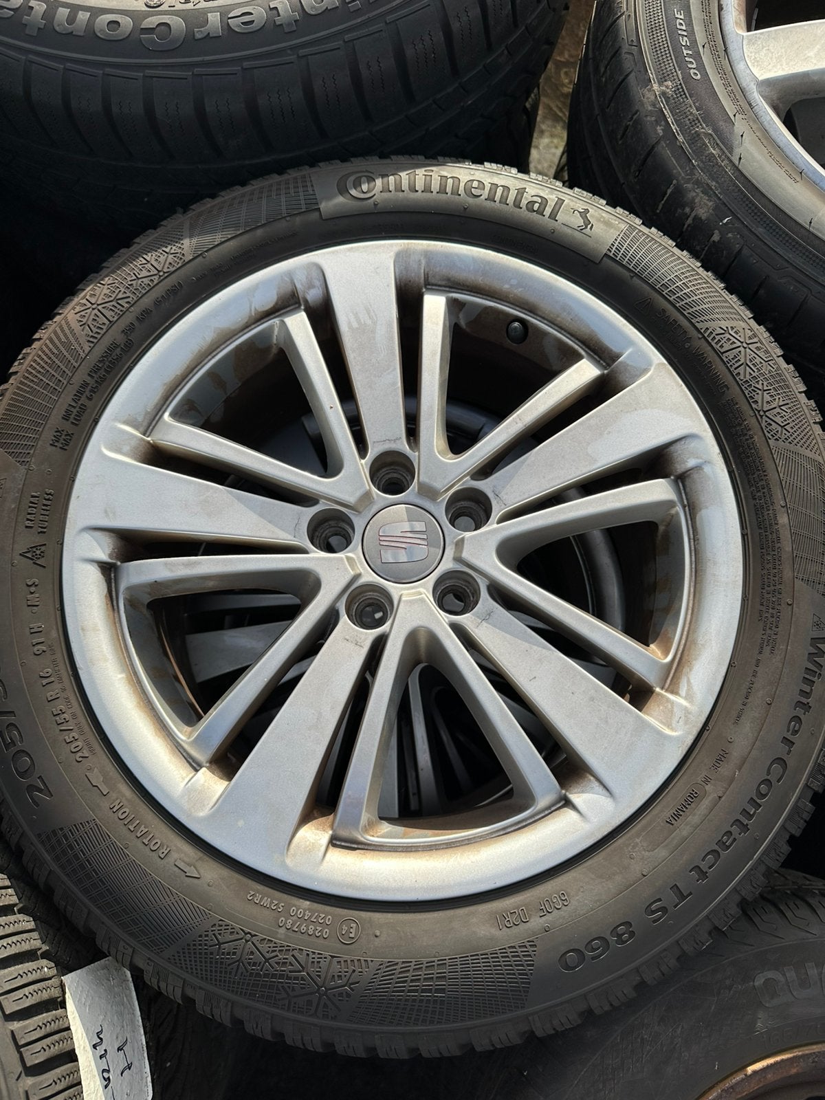Seat ibiza 6J wielenset 16” met winterbanden 2x6 mm 2x8 mm, Auto diversen, Ophalen, Gebruikt