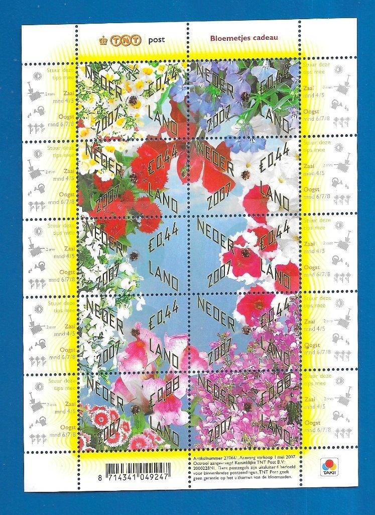 NVPH V2500-2509 Bloemetjes cadeau - 2007, Verzenden, Na 1940, Postfris