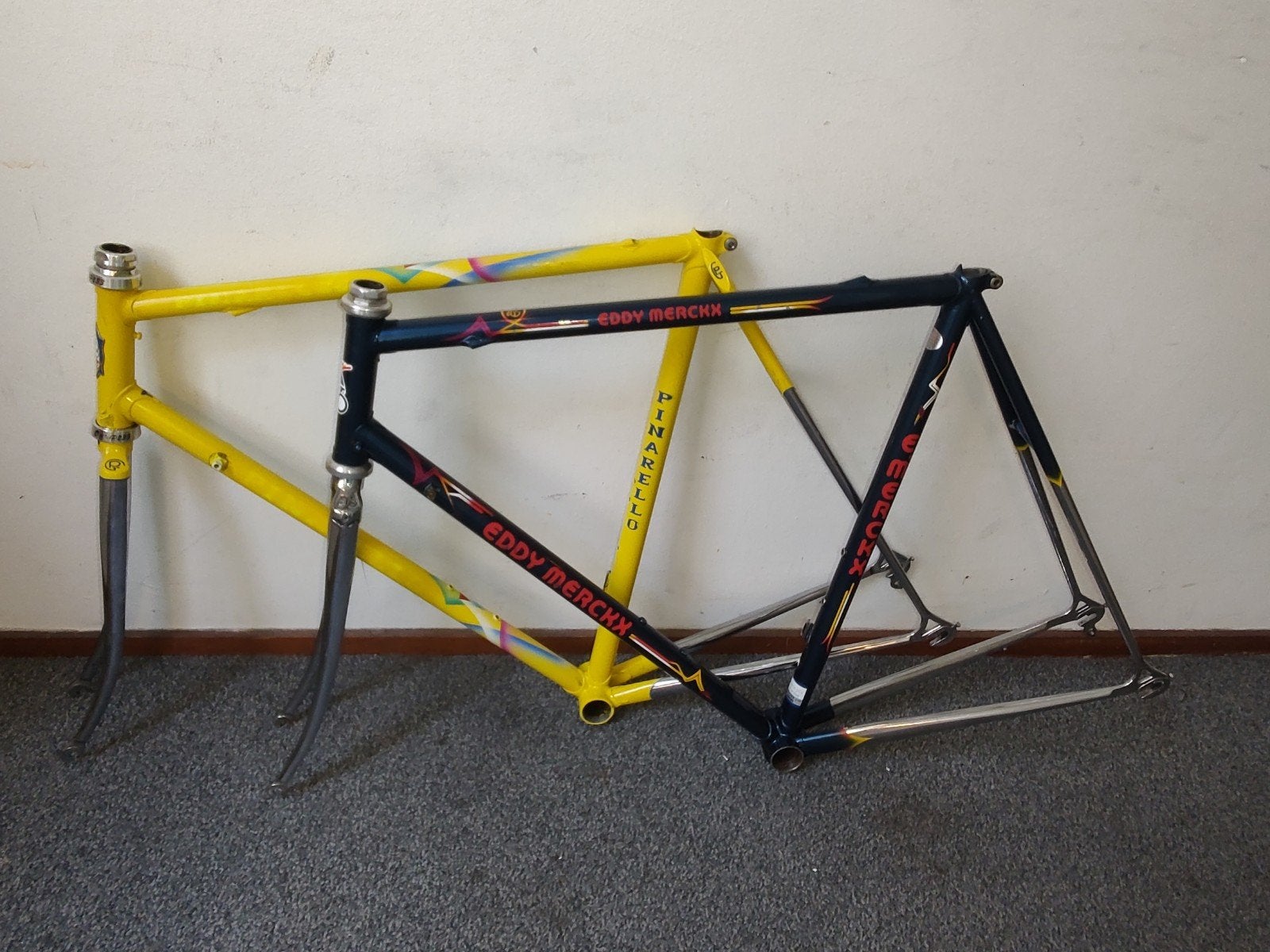 Pinarello(175) En Eddy Merckx(250) top stalen framesets, Ophalen, Zo goed als nieuw, Overige typen