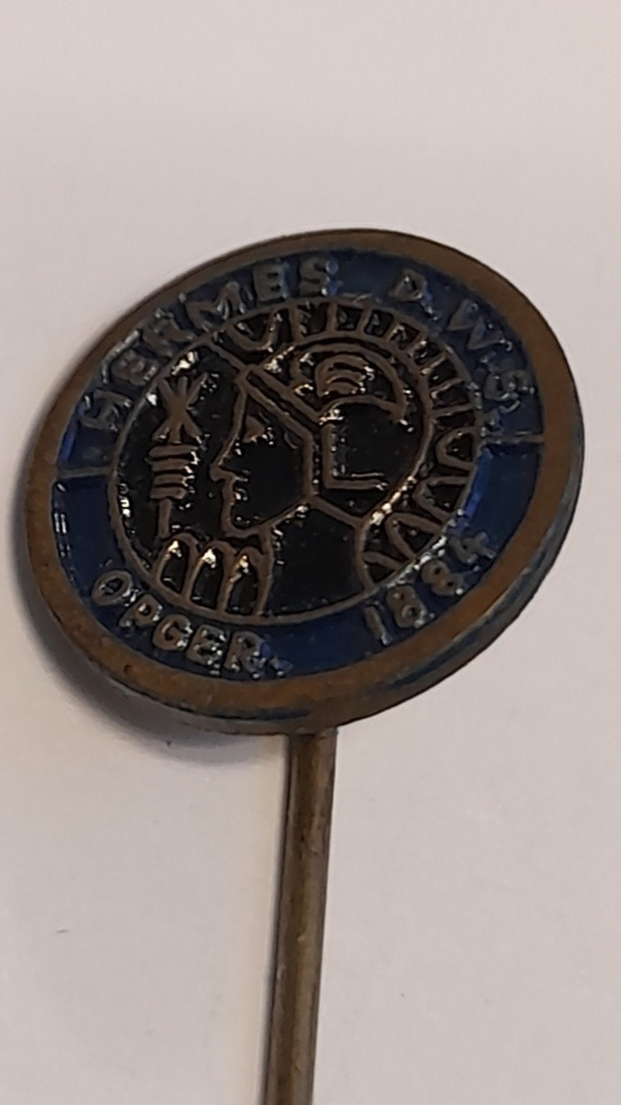 Vintage Speldje: 'Semper Fidelis Opger 1884', Verzenden, Gebruikt