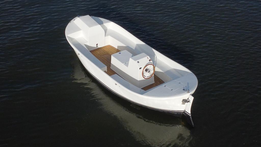 KMR 820 – 8.2m elektrische sloep | boegschroef + teak, Watersport en Boten, Ophalen, 10 tot 30 pk, 6 meter of meer, Elektrisch
