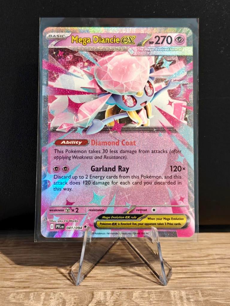 Mega Diancie EX 041/094 - Phantasmal Flames, Ophalen of Verzenden, Zo goed als nieuw, Losse kaart, Foil