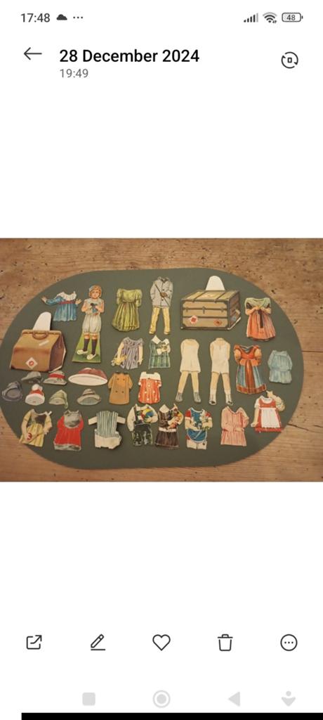 Vintage Karakter Vijfling poppen karton Jaren 30, Antiek en Kunst, Ophalen of Verzenden