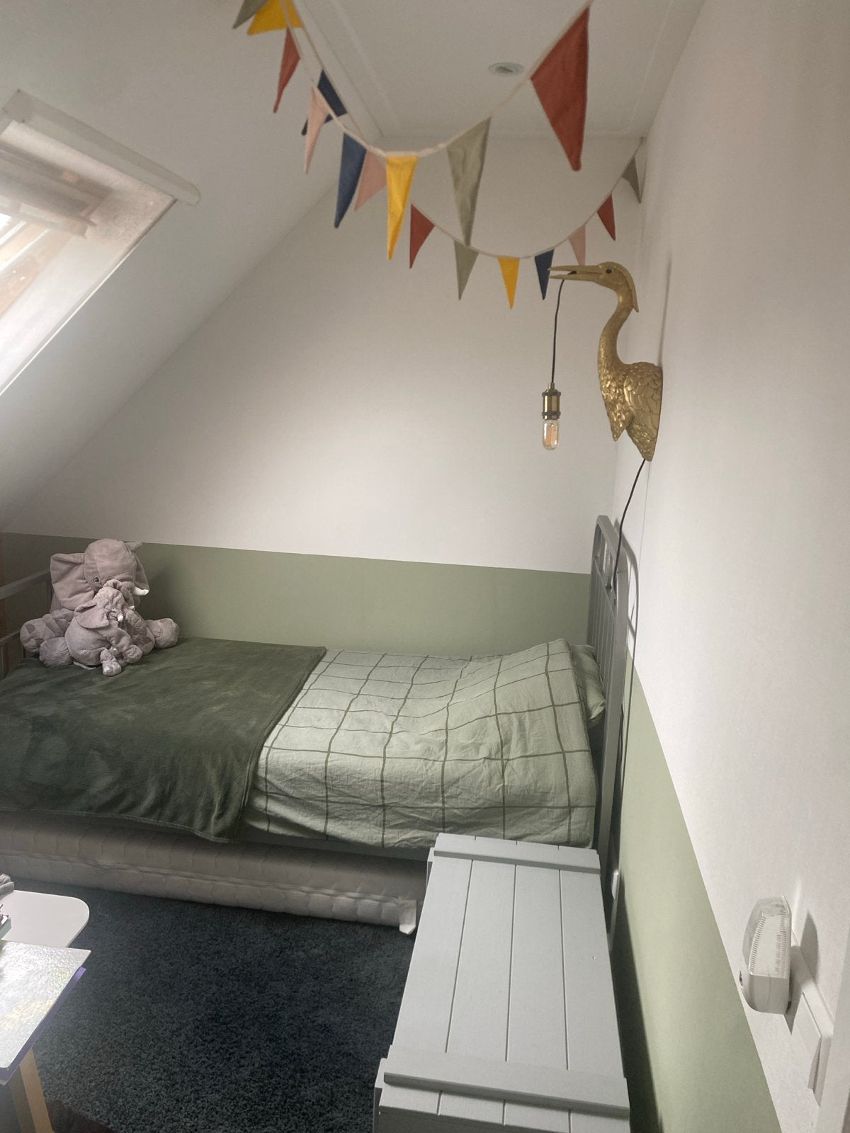 Stoer eenpersoonsbed 90x200 met lattenbodem, Ophalen, Gebruikt, 90 cm, Eenpersoons