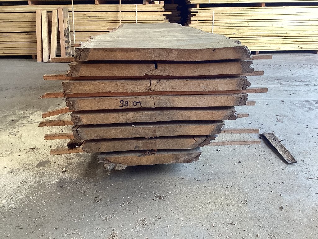 Eiken stam, Doe-het-zelf en Verbouw, Hout en Planken, Ophalen, Eiken, Plank, 50 mm of meer