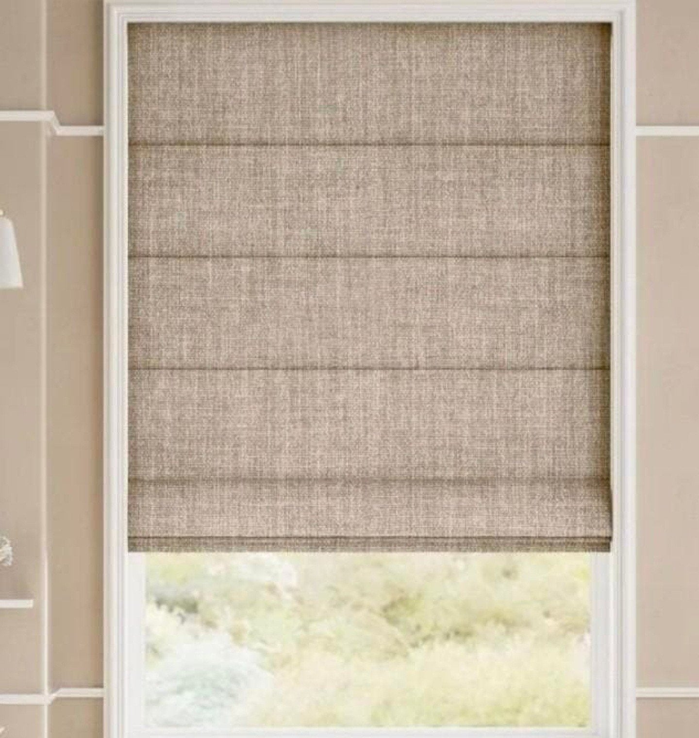 Linnen look vouwgordijn 60x130 cm, Huis en Inrichting, Stoffering | Gordijnen en Lamellen, Ophalen of Verzenden