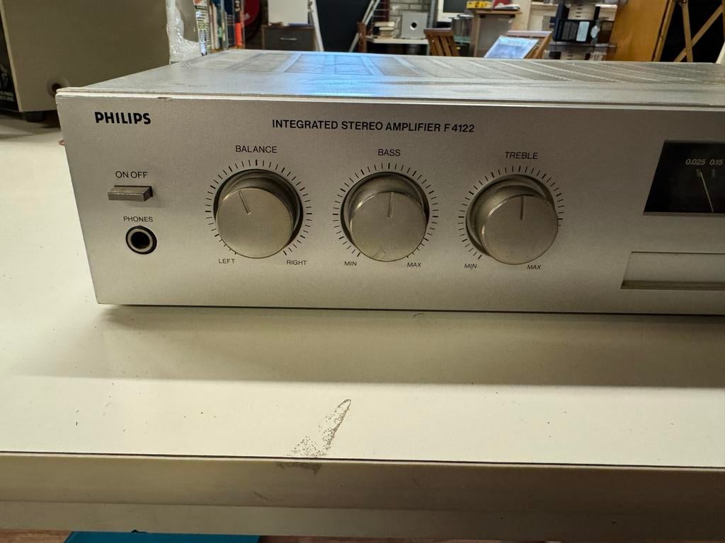 Philips F4122 Geïntegreerde Stereo Versterker, Audio, Tv en Foto, Versterkers en Receivers, Overige merken, Gebruikt, ., Ophalen of Verzenden