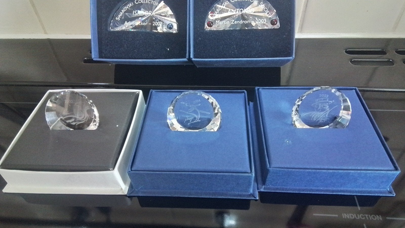 5 plaquettes magic of the dance ,  Swarovski, Verzamelen, Swarovski, Ophalen of Verzenden, Zo goed als nieuw, Figuurtje
