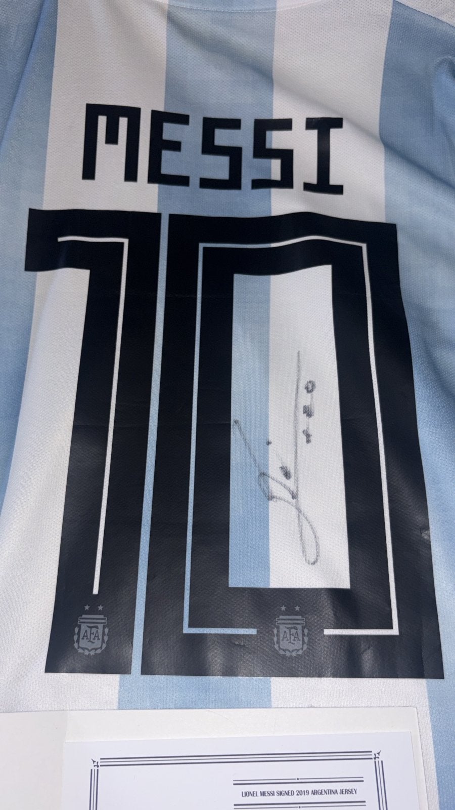 Gesigneerd Lionel Messi Argentinië Shirt 2019, Verzenden, Nieuw, Buitenlandse clubs, Shirt