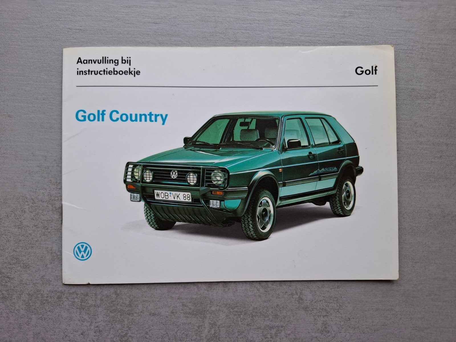 Volkswagen Golf II Country handleiding NL - 1991, Auto diversen, Handleidingen en Instructieboekjes, Ophalen of Verzenden