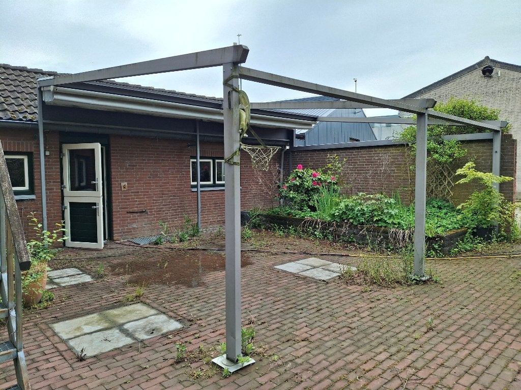 Overkapping pergola elektrisch zeil, Tuin en Terras, Ophalen, Zo goed als nieuw, Tuinpaviljoen