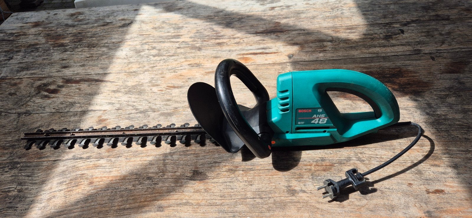 Bosch AHS 48 elektrische heggenschaar, Ophalen of Verzenden, Gebruikt, Elektrisch, Bosch