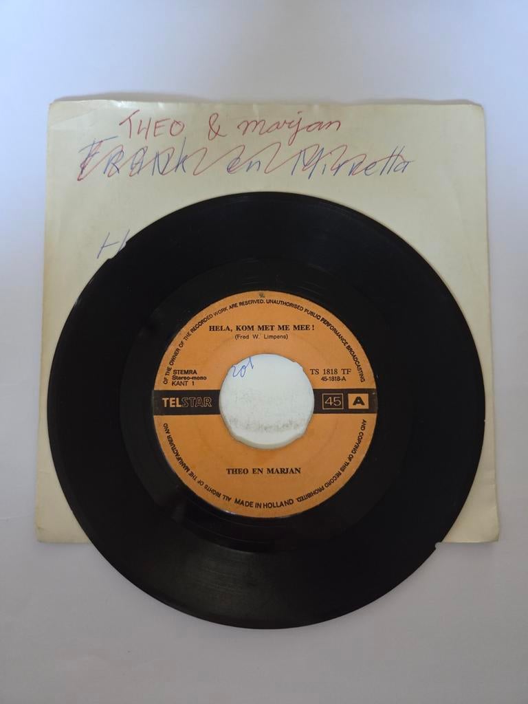 Theo & Marjan - Hela, kom met me mee !, Gebruikt, 7 inch, Single, Ophalen of Verzenden