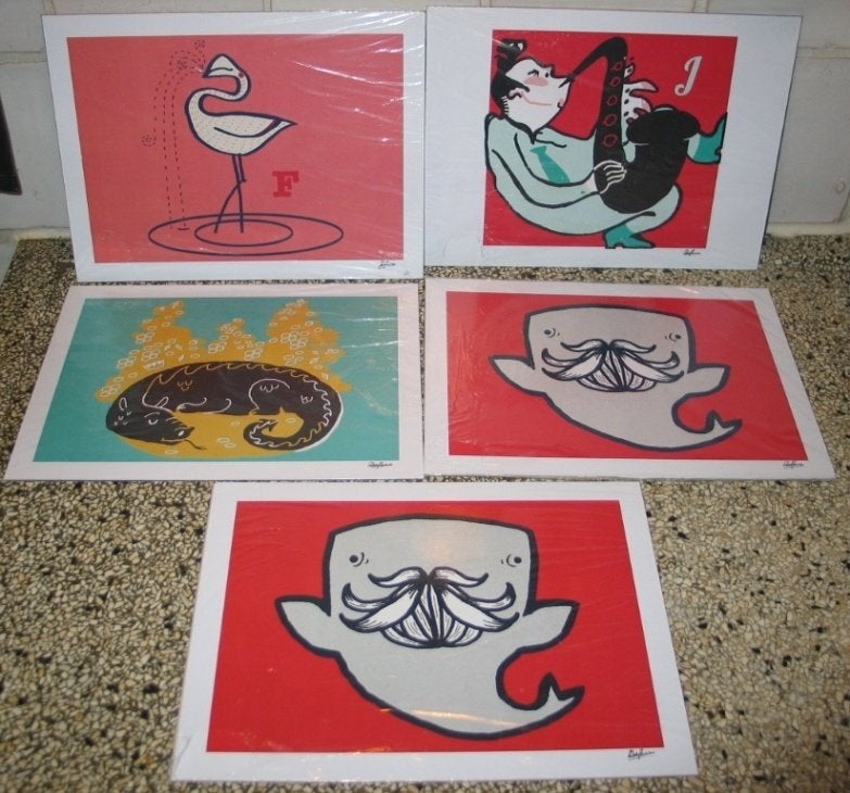 5 NIEUWE Gesigneerd Lianne Leeflang illustrator Breda, Ophalen