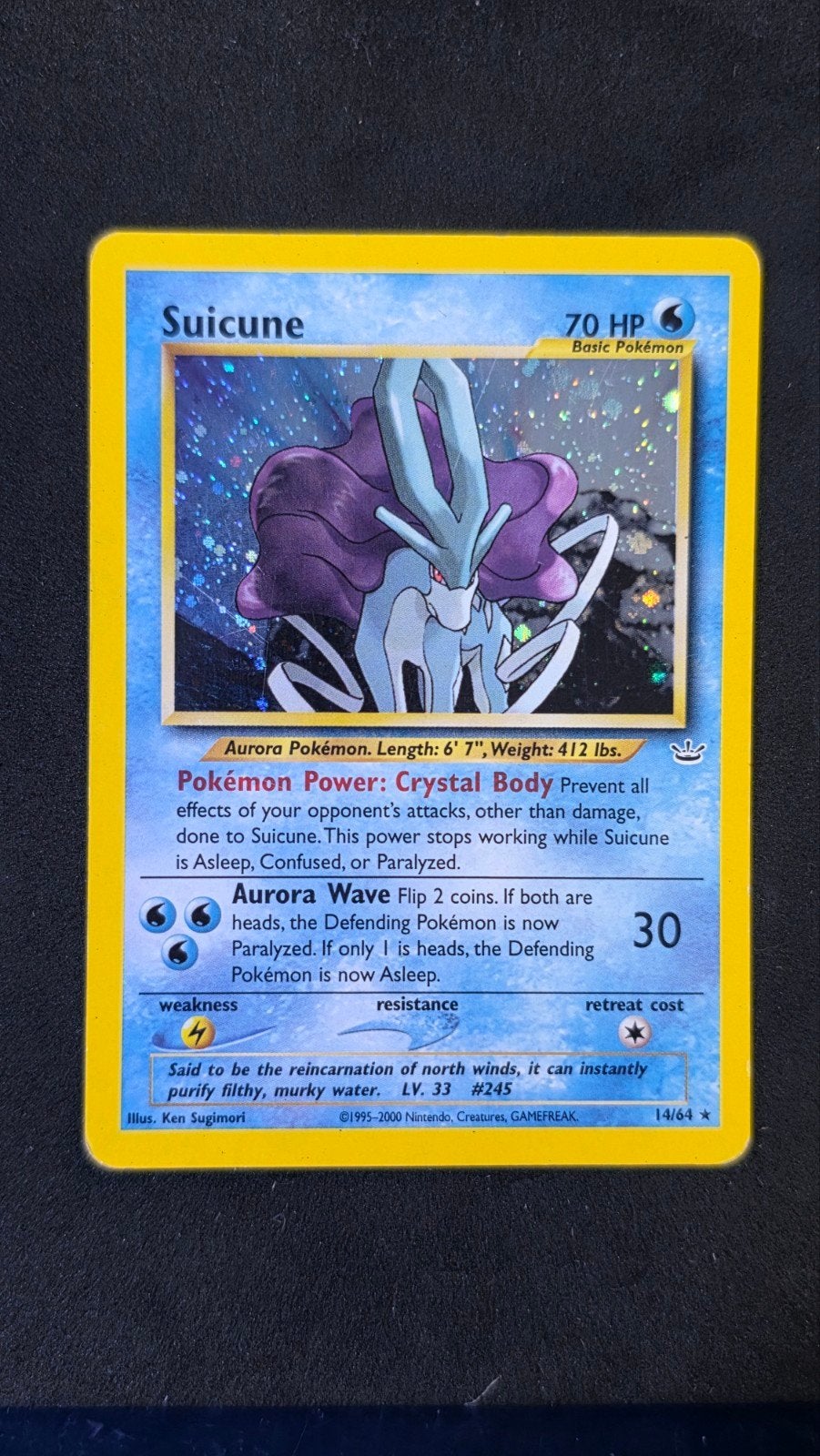 Pokémon Suicune (14/64) Neo Revelation Holo Rare, Hobby en Vrije tijd, Verzamelkaartspellen | Pokémon, Ophalen of Verzenden, Gebruikt