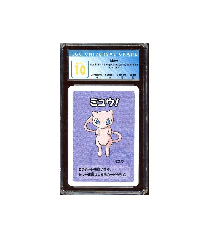 Pokemon Mew Old Maid 2019 CGC Perfect 10 (POP 15), Ophalen of Verzenden, Zo goed als nieuw, Losse kaart, Foil