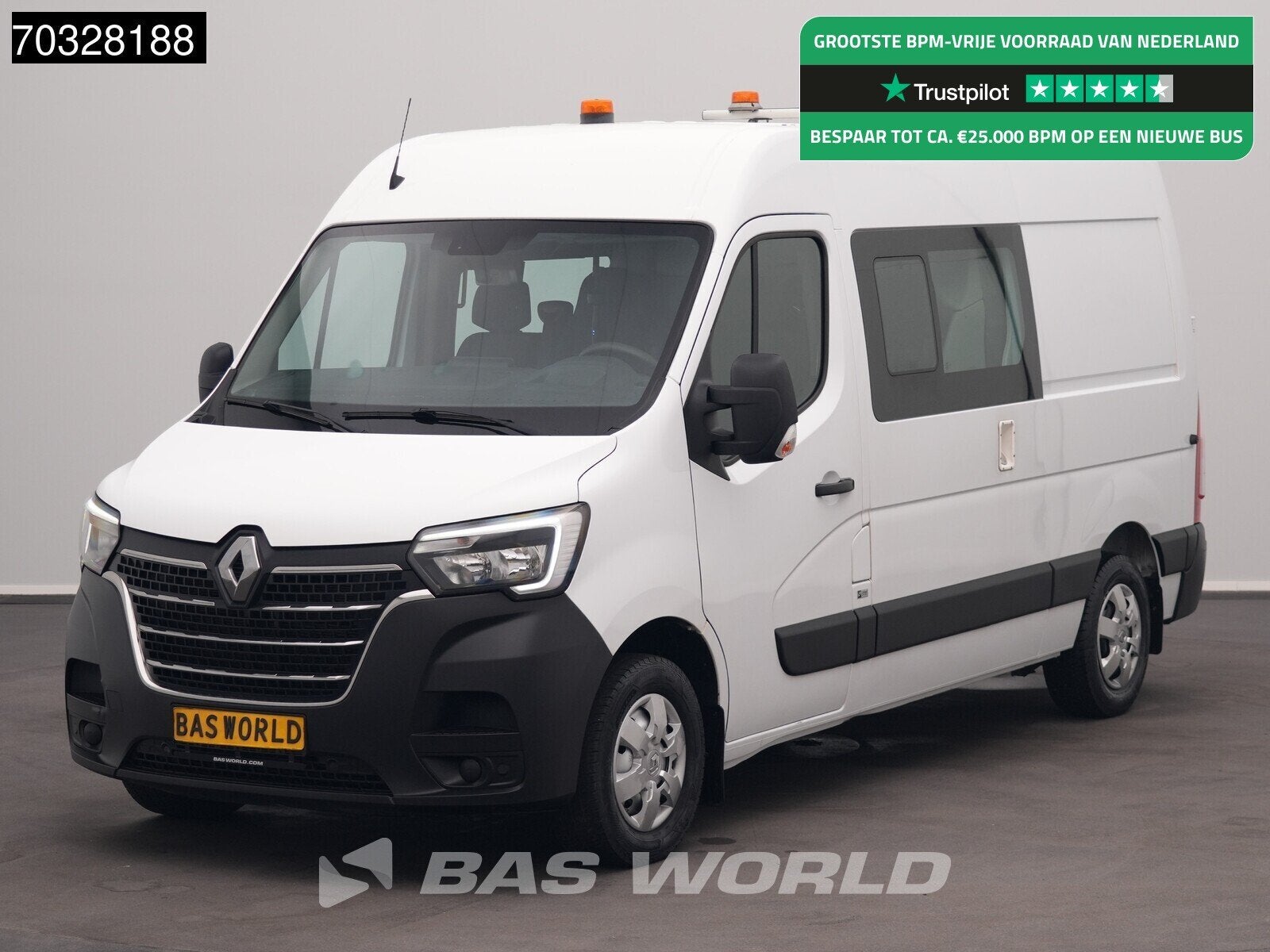 Renault Master 135PK Dubbel Cabine L2H2 Trekhaak LED Airco C, Auto's, Gebruikt, Euro 6, 4 cilinders, Renault