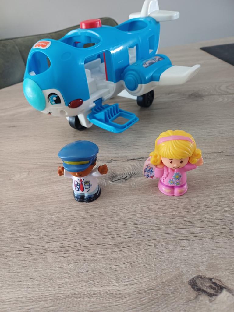 Little People vliegtuig met 2 poppetjes, Kinderen en Baby's, Speelgoed | Fisher-Price, Ophalen of Verzenden, Zo goed als nieuw
