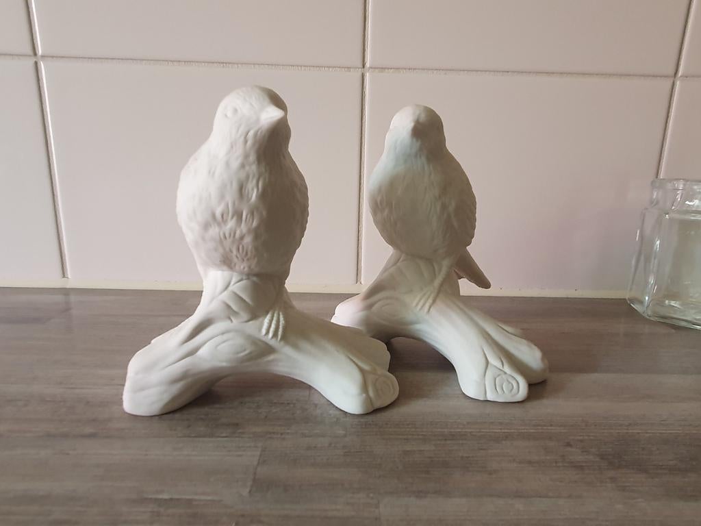 2 Hutschenreuther vogeltjes - Porseleinen beeldjes, Ophalen of Verzenden, Zo goed als nieuw, Dier