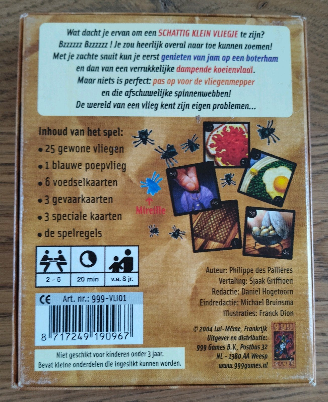 Vliegen Vangen -  Philippe des Pallière - 999 Games, Hobby en Vrije tijd, Ophalen of Verzenden, Zo goed als nieuw