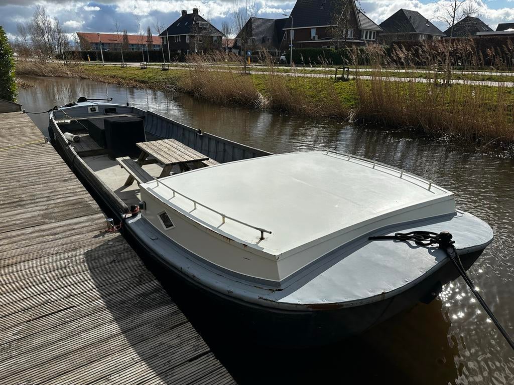 Unieke Praam met krachtige 140 pk VW Marine motor, Ophalen, Gebruikt, 100 tot 200 pk, Overige typen