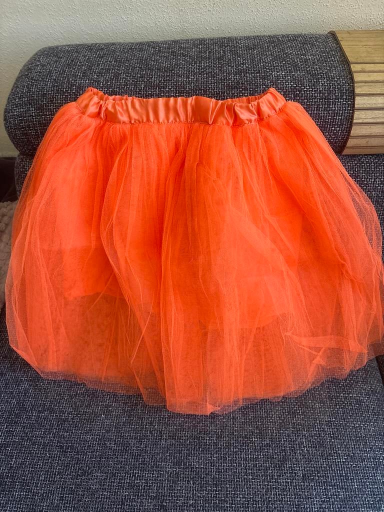 Oranje Tule Rokje - Pettycoat, Oranje, Ophalen of Verzenden, Zo goed als nieuw, Maat 34 (XS) of kleiner