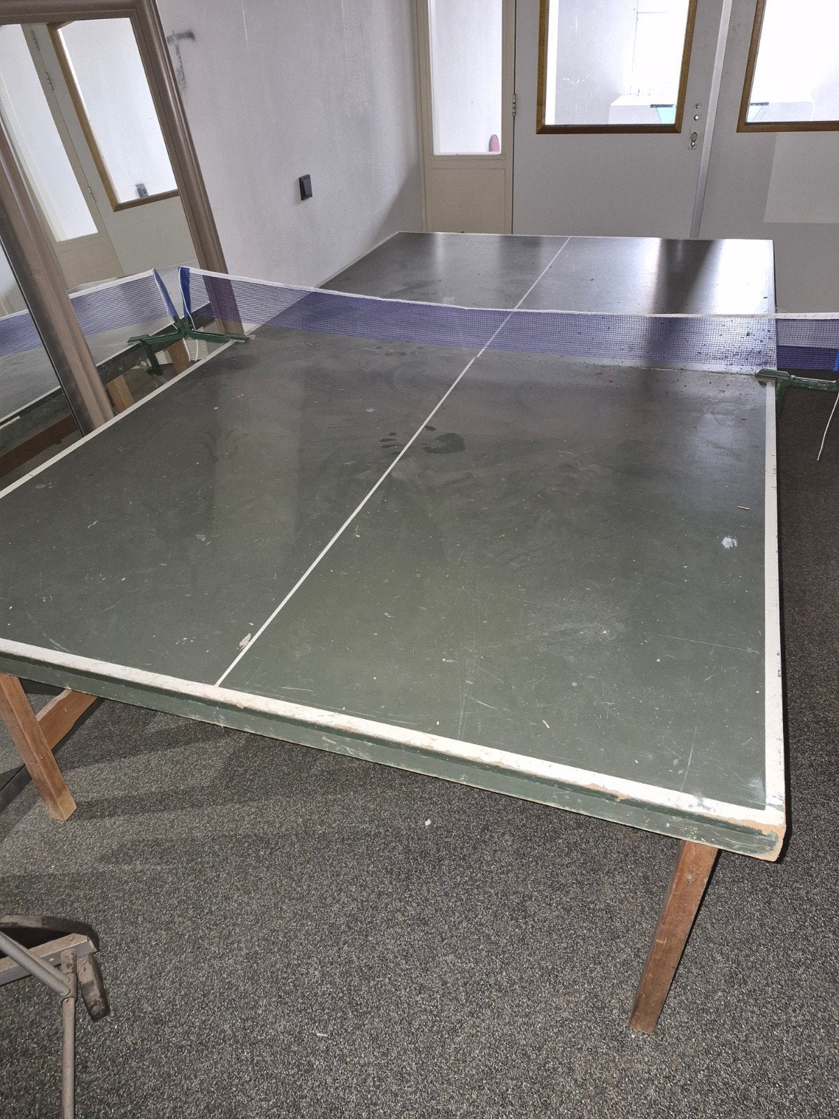 Tafeltennistafel - Gebruikt, maar nog goed voor plezier!, Sport en Fitness, Tafeltennis, Ophalen, Gebruikt, Tafel Indoor, Inklapbaar