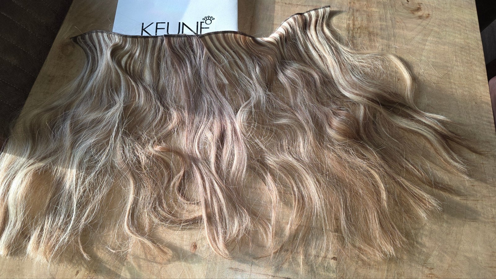 Echt haar extensions - 1 week gedragen - Kleur 8-613, Verzenden, Zo goed als nieuw, Pruik of Haarverlenging