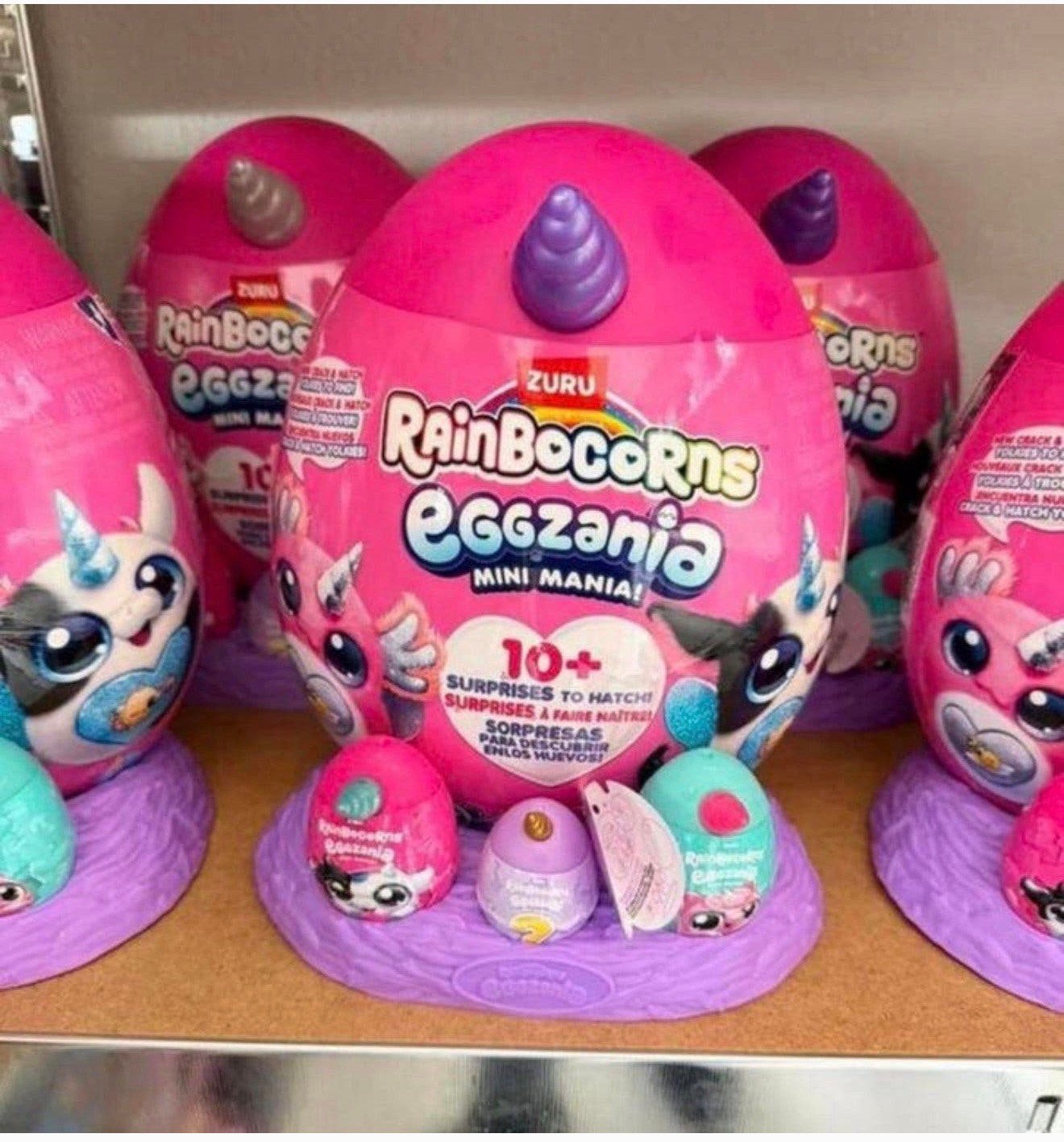 ZURU Rainbocorns Eggzania Mania 23cm Verrassingsei knuffel, P, P, P, Nieuw