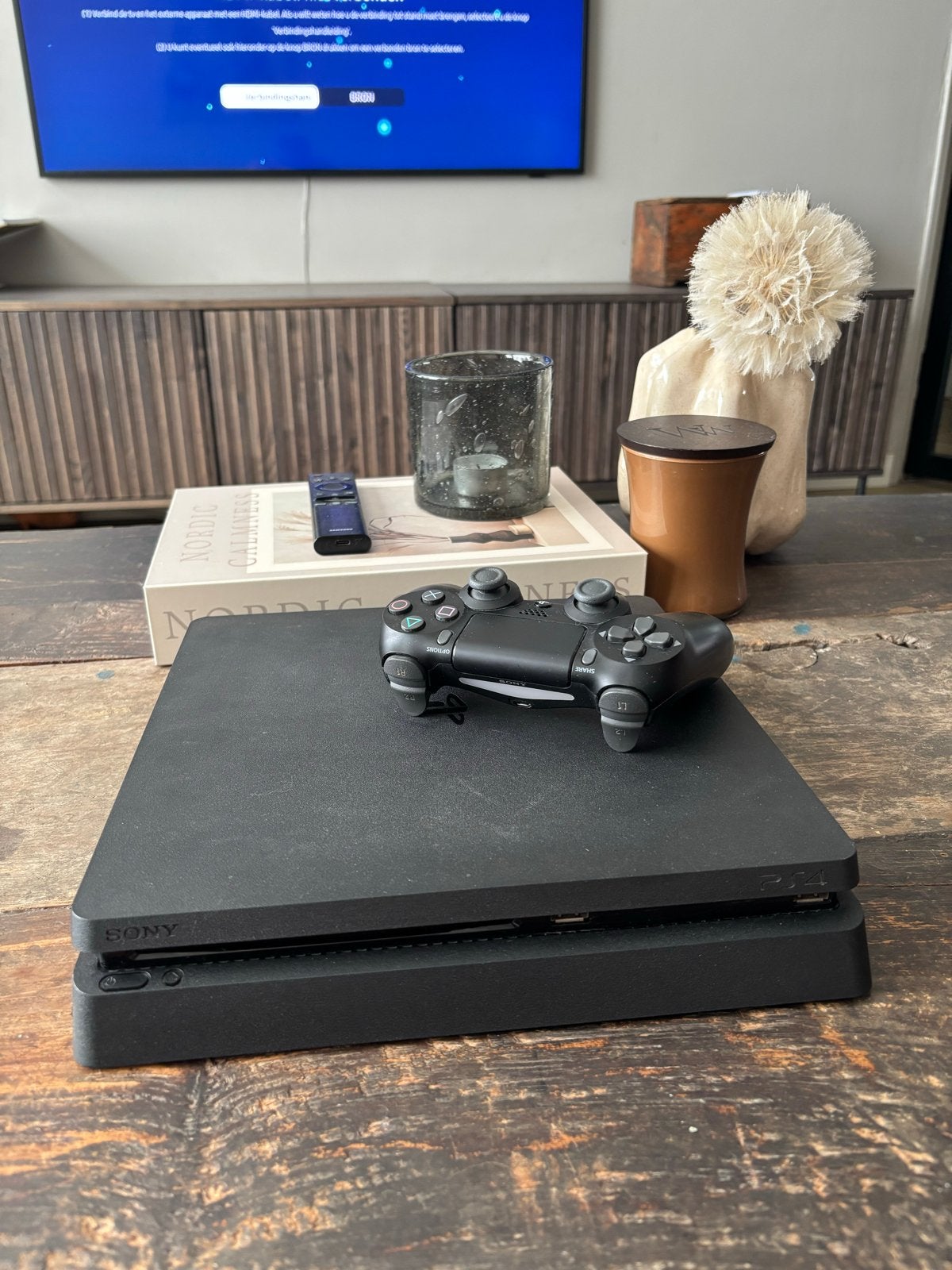 PlayStation 4 Slim met controller, 500 GB, Ophalen of Verzenden, Zo goed als nieuw, Met 1 controller