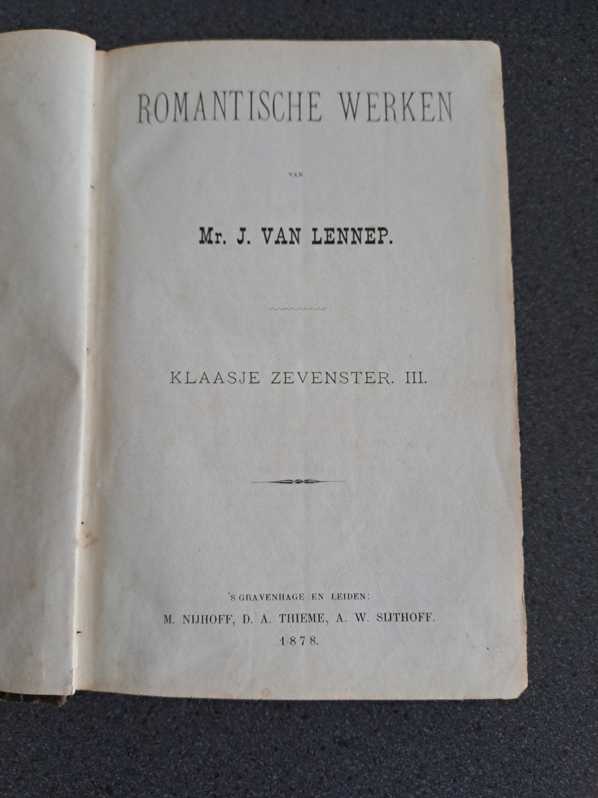 Mr. J. van Lennep - Klaasje Zevenster III (1878), Ophalen of Verzenden