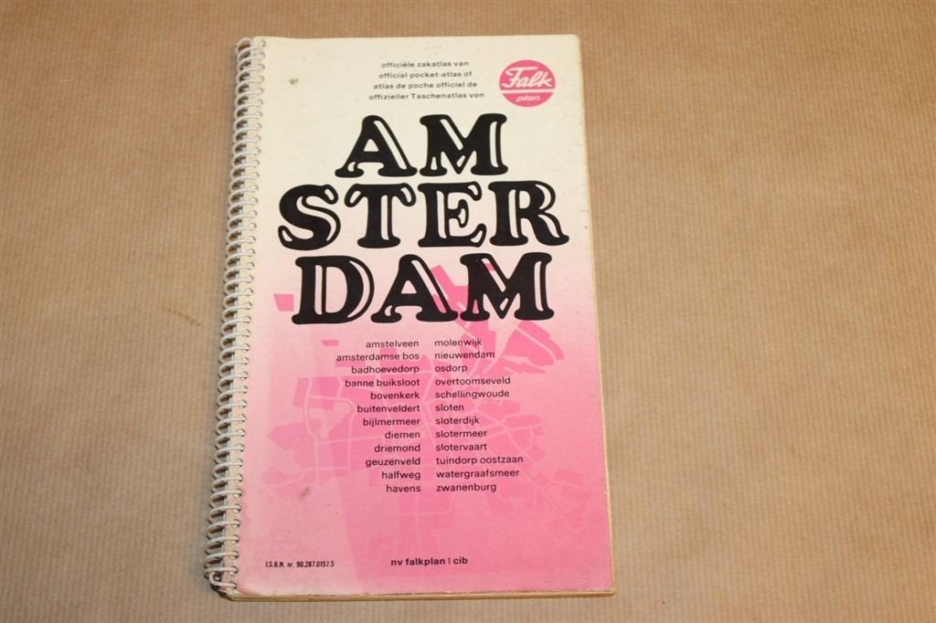 Zakatlas van Amsterdam - Falk Plan - Ca 1970, Gelezen, Ophalen of Verzenden, Landkaart, 1800 tot 2000