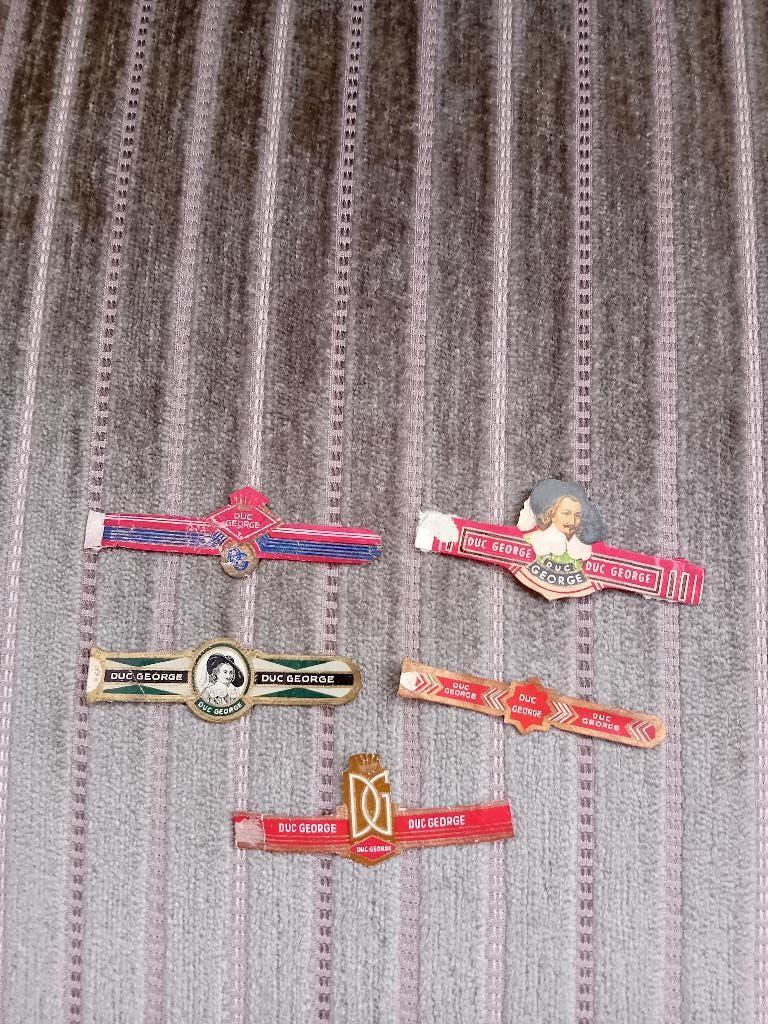 5 sigarenbandjes Duc George, Ophalen of Verzenden, Gebruikt, Sigarenbandjes